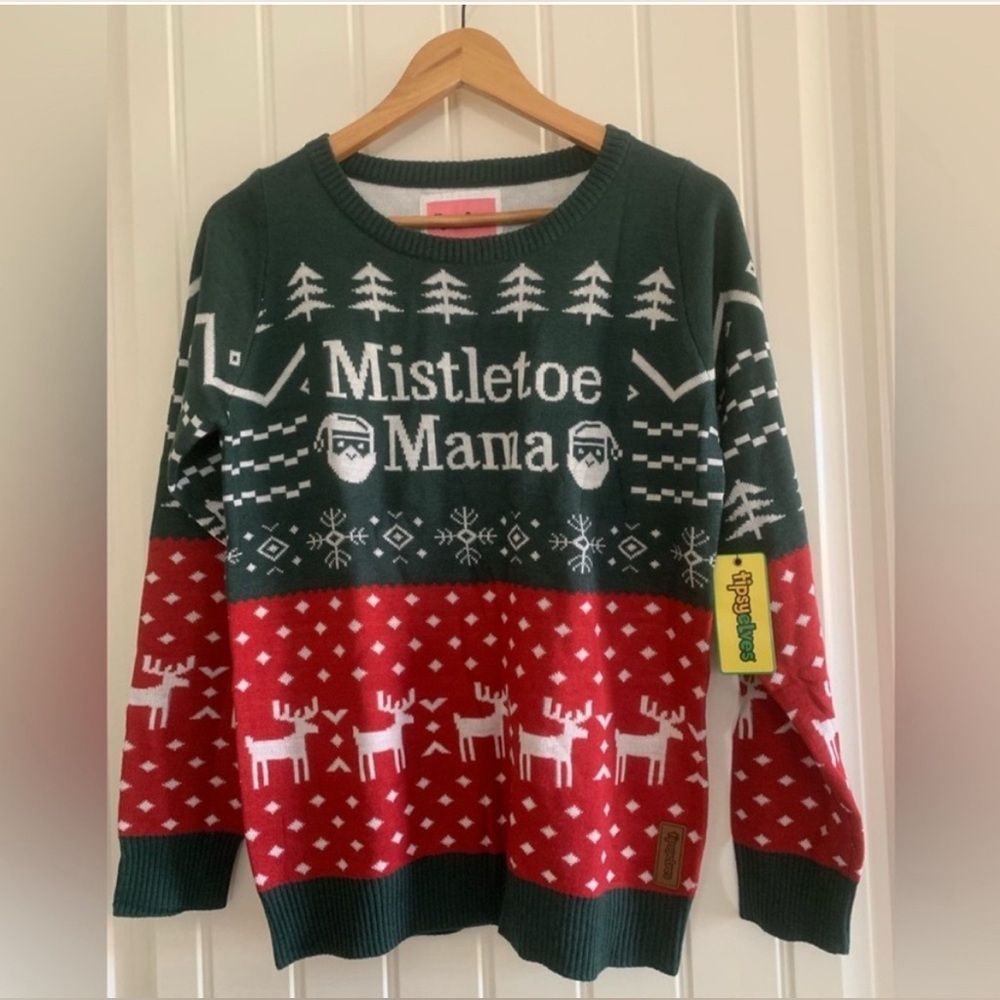 TIPSY ELVES Daddy’s Home 2 
MISTLETOE MAMA sweater NWT